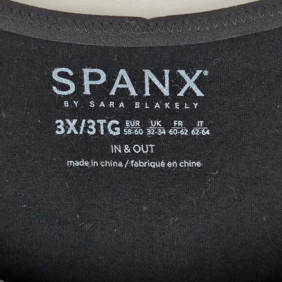 SPANX BY SARAH BLAKELY WOMEN'S BLACK TANK TOP SHIRT SIZE 3X/3TG - Picture 3 of 8
